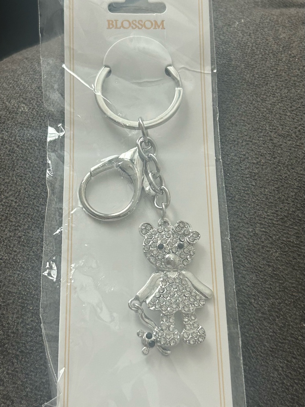 Girly Rhinestone Bear Purse Charm/Key Chain